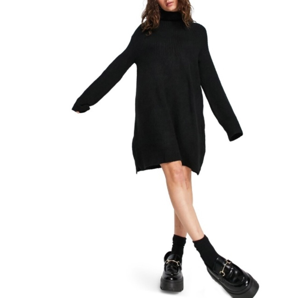 Topshop Turtleneck Sweater Dress